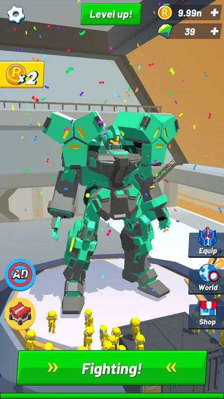 Fighting aliens in Idle Robot Inc.