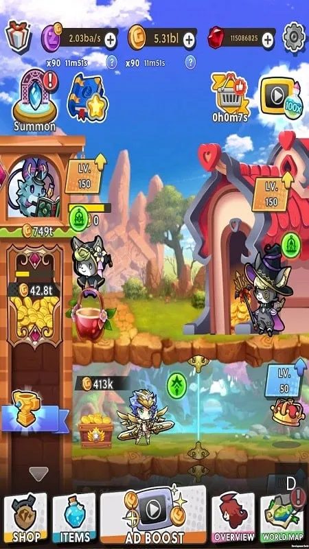 Print do jogo Idle RPG Tower para Android