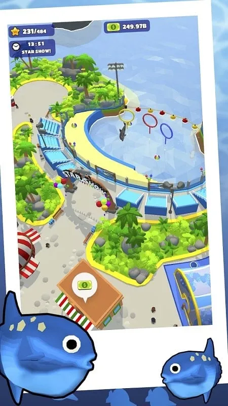 Tampilan detail berbagai spesies ikan yang tersedia dalam game Idle Sea Park, memamerkan keragaman kehidupan laut yang dapat dikumpulkan dan ditampilkan pemain di akuarium virtual mereka.