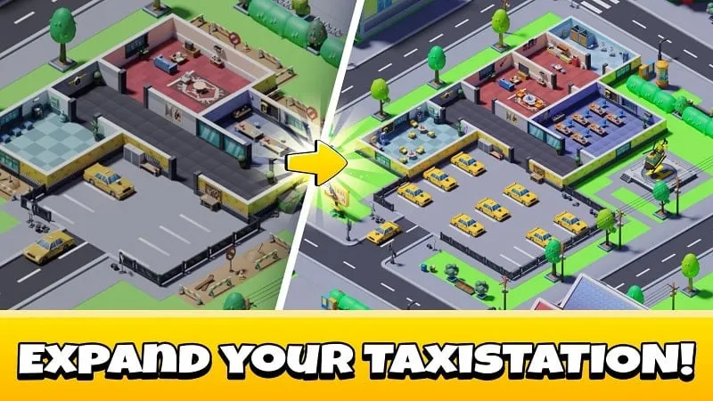 Captura de pantalla de Idle Taxi Tycoon MOD APK