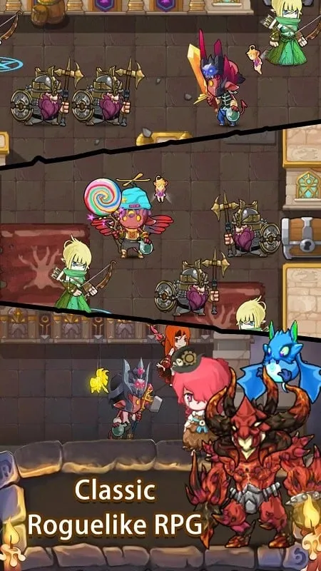 In-game battle scene showcasing character abilities.