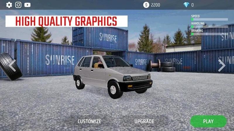 Auto personalizado en Indian Car Stunt Simulator.