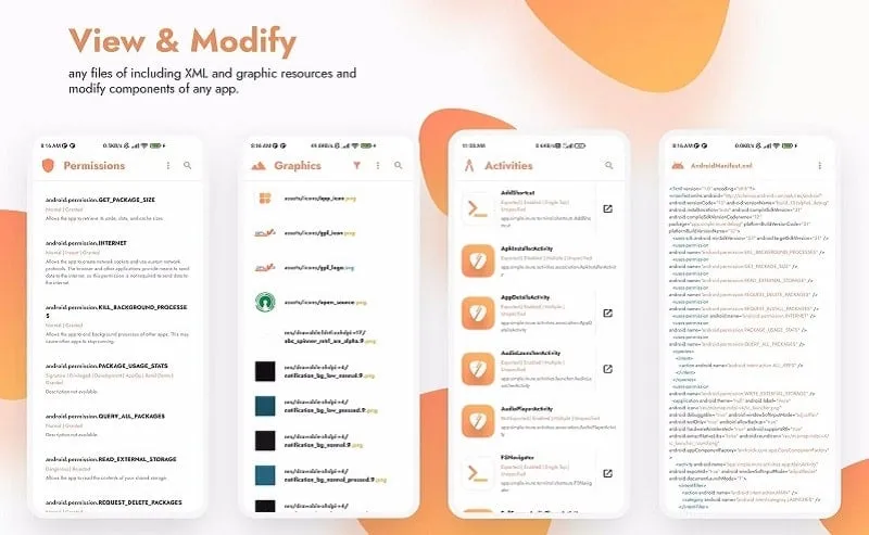 Interface do Inure App Manager Mod mostrando recursos premium