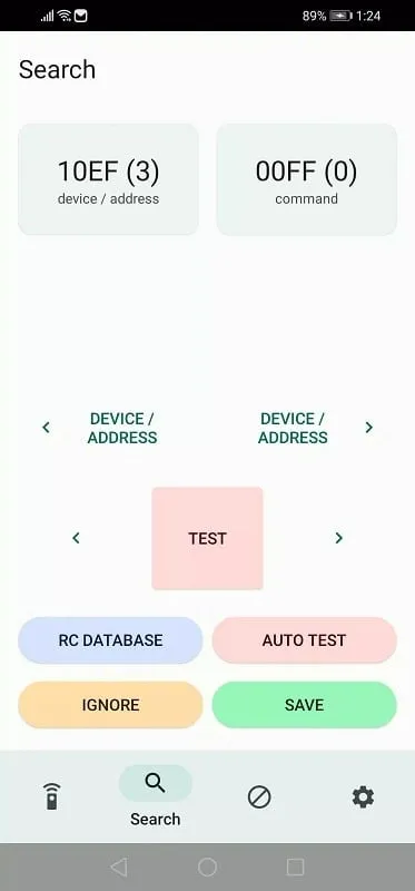 IrCode android app scanning for compatible devices