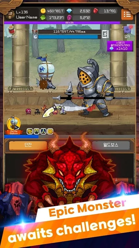 Screenshot showcasing the various enemies in Iron Knight.