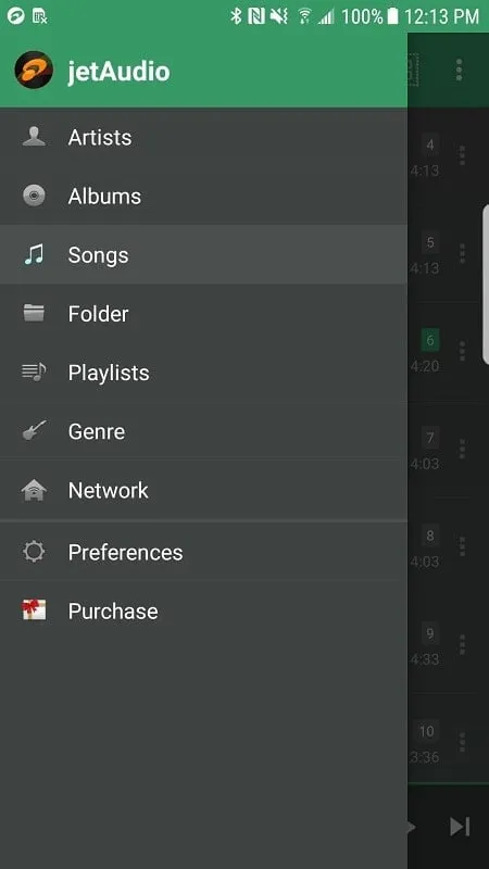 Configuración del ecualizador del mod jetAudio HD Music Player Plus