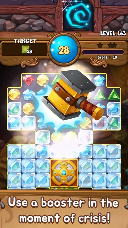 Jewels Time MOD APK - Menu com opções do MOD