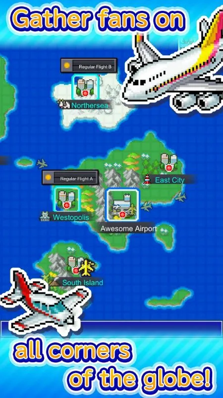 In-game screenshot showing diverse passengers and airport staff.