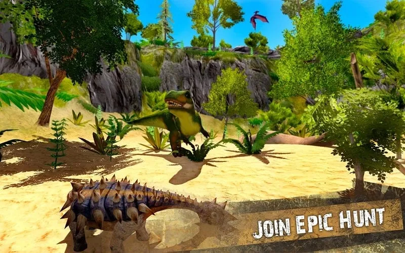 Utilizando dinheiro infinito para atualizar equipamentos em Jurassic Survival Island.