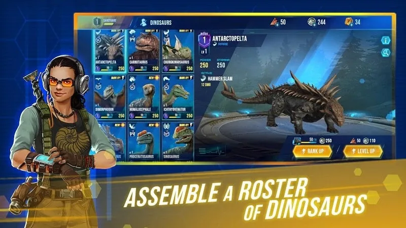 Screenshot of Jurassic World Primal Ops gameplay.