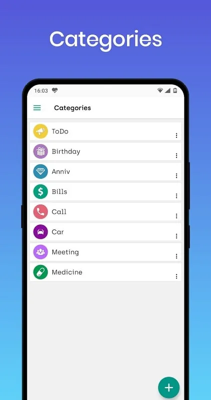 Quá trình tải xuống Just Reminder with Alarm mod apk