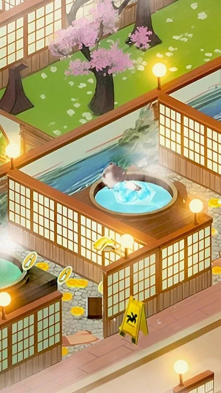 Fitur mod Kawaii Hot Spring.