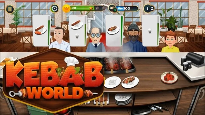 Pantalla principal del juego Kebab World.