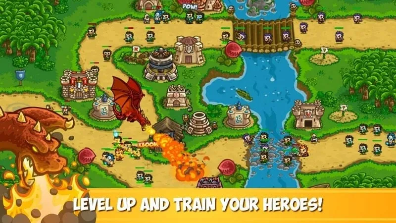 Memilih pahlawan di Kingdom Rush Frontiers.