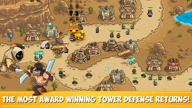 Tangkapan layar dalam game Kingdom Rush Frontiers.