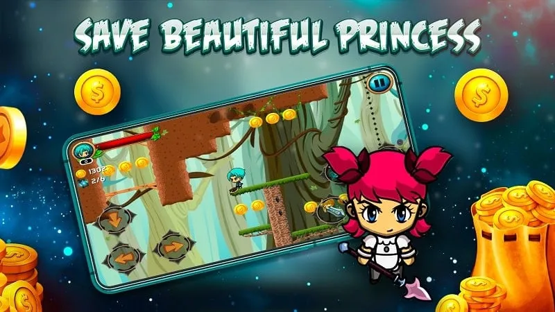Screenshot of Knight Legends showcasing the unlimited money and God mode features in action.