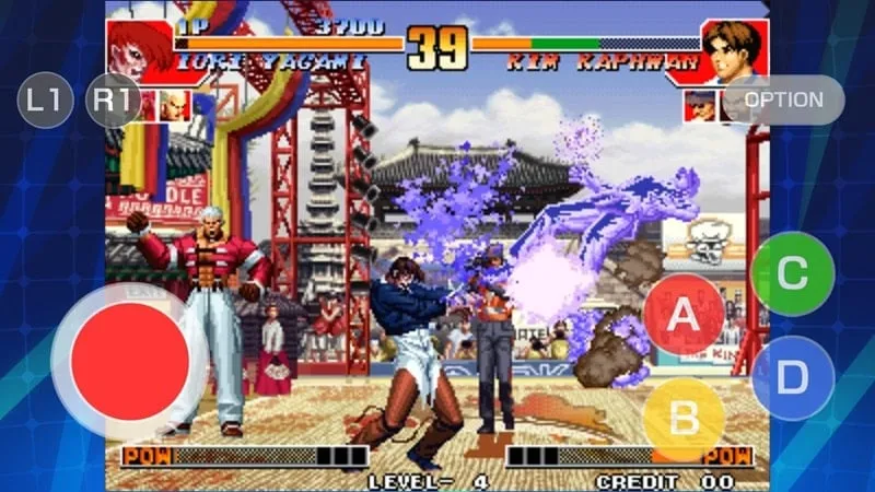 Baixando KOF 97 ACA NEOGEO MOD APK em um celular Android.