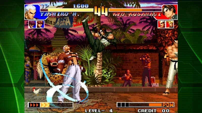 Selecionando um personagem no KOF 97 ACA NEOGEO.