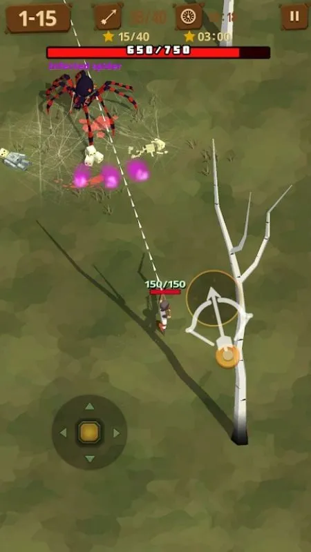 Upgrading an archer's skills with gold coins in Last Arrows.