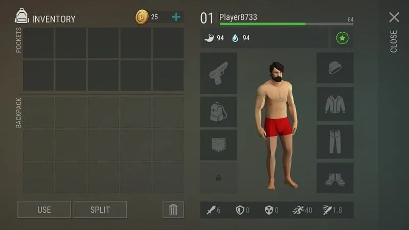 Gameplay screenshot of Last Day on Earth Survival with activated MOD features.