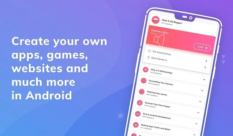Learn Android App Development Mod unlocked courses