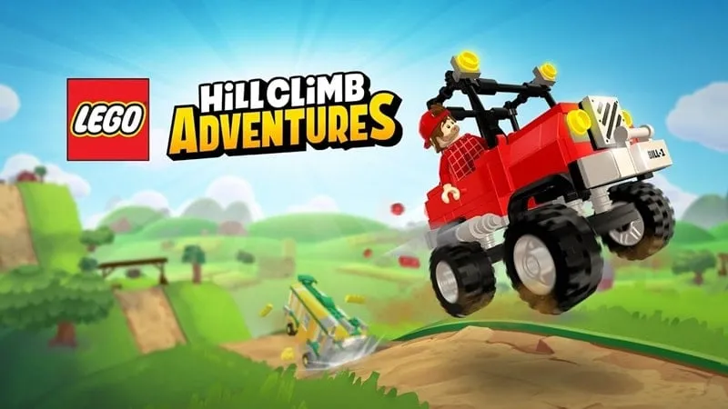 Tela de jogo do LEGO Hill Climb Adventures.