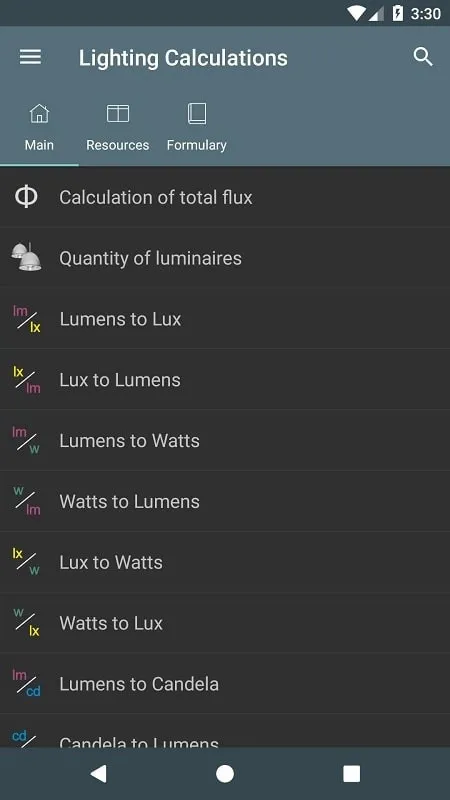 Instalación de Lighting Calculations MOD