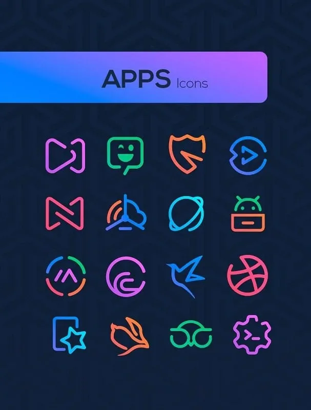 Interfaz del mod Linebit Icon Pack mostrando funciones premium