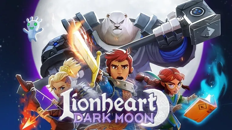 Tampilan gameplay Lionheart menunjukkan menu dalam game.