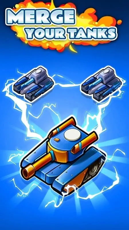 Print do jogo Little Tanks com tanques e interface do usuário