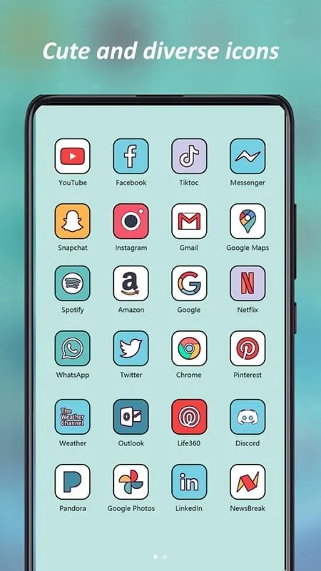 Giao diện Live Wallpaper Theme mod hiển thị tính năng premium