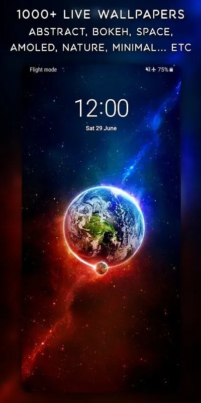 Live Wallpapers 4K Wallpapers mod hiển thị các danh mục khác nhau