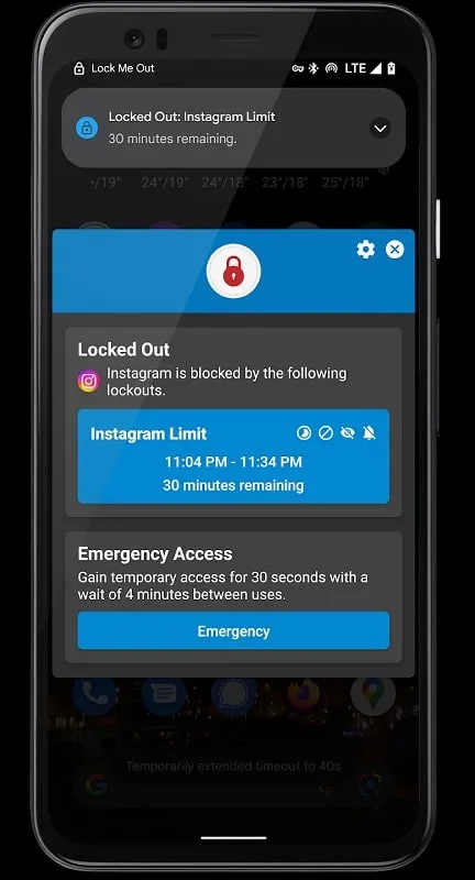 Lock Me Out screen lock feature