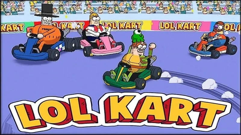 Tampilan awal game LoL Kart di perangkat Android.