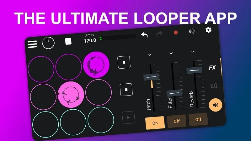 Loopify Live Looper mod interface showing premium features