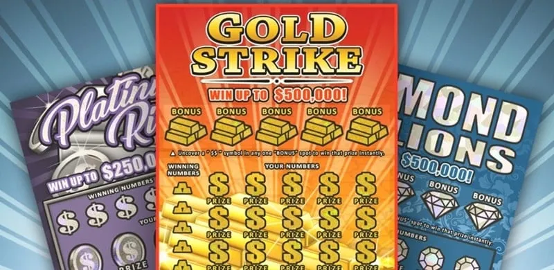 The Lucky Lottery Scratchers game interface displayed on a mobile phone.