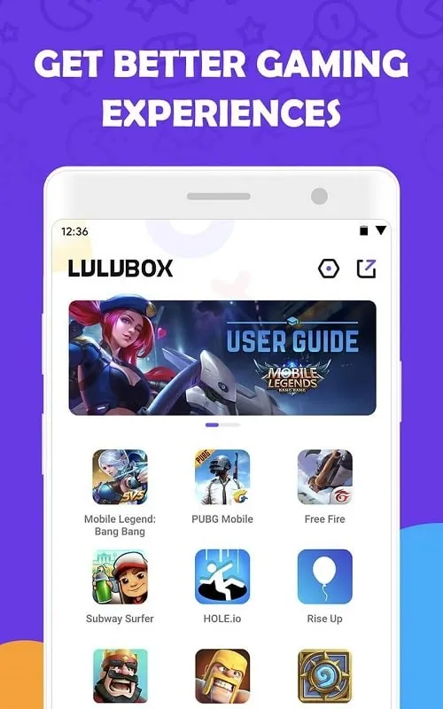 Lulubox mod interface showing premium features