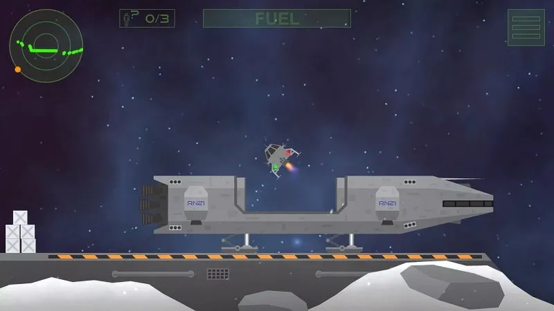 Hình ảnh Lunar Rescue Mission Pro hiển thị các phương tiện trong game.