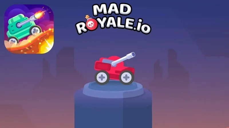 Gameplay screenshot of Mad Royale io, showcasing the in-game action and interface.