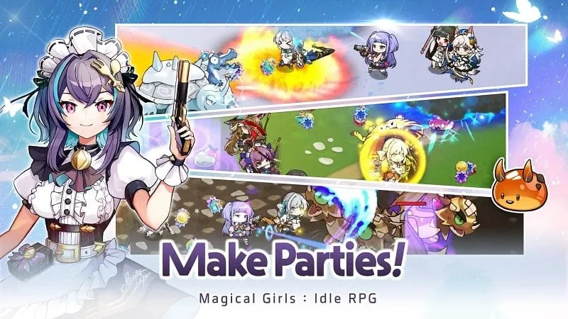 Menjelajahi fitur-fitur mod Magical Girls Idle.