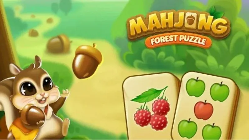 Chú sóc trong game Mahjong Forest Puzzle.