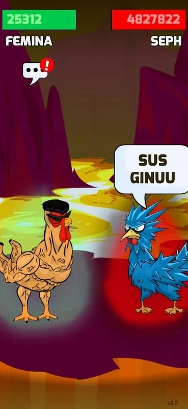 Atualizando galos no Manok Na Pula