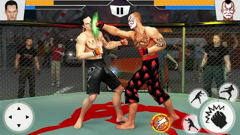 Utilizando o recurso de dinheiro infinito no Martial Art Cage Battle King MOD APK.