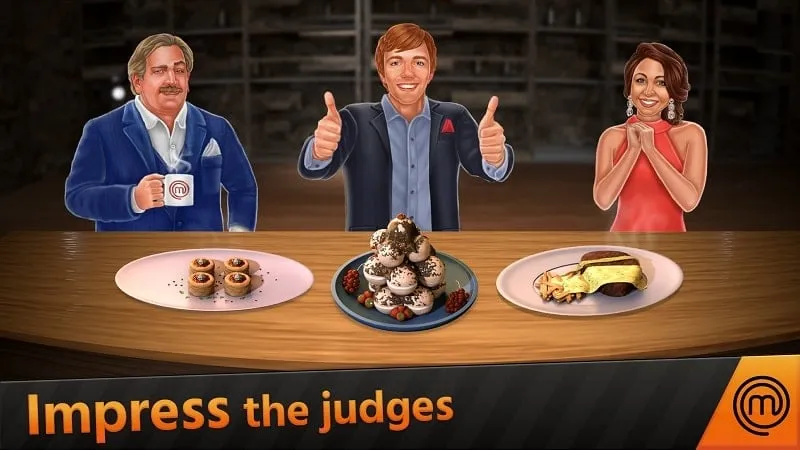 Captura de pantalla del juego MasterChef mostrando varias ubicaciones.