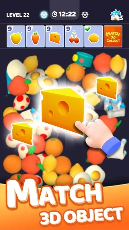 Installing Match 3D Collect MOD APK on an Android Smartphone.