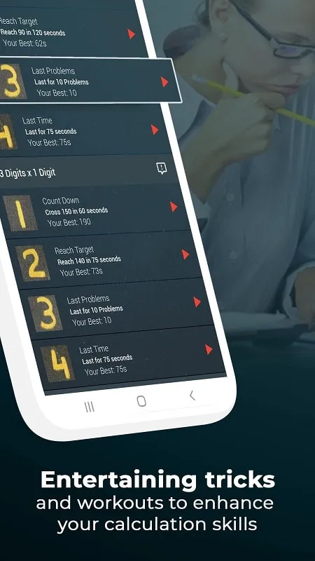 Math Tricks Workout mod features overview