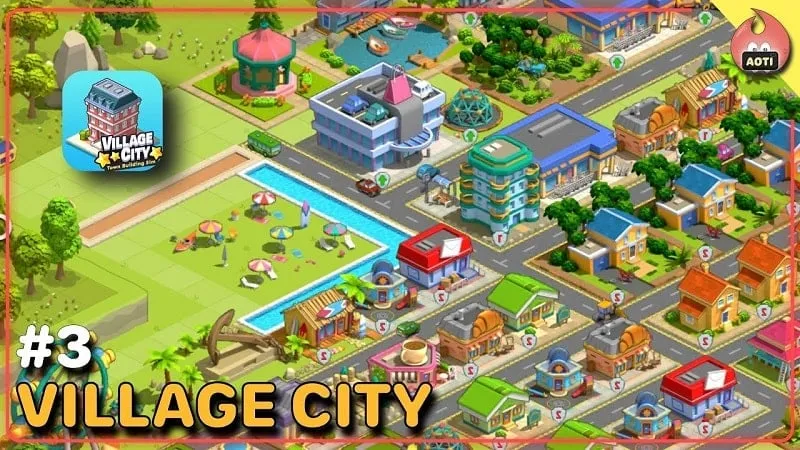 Cidade próspera em Village City. Baixe o MOD APK com dinheiro infinito.