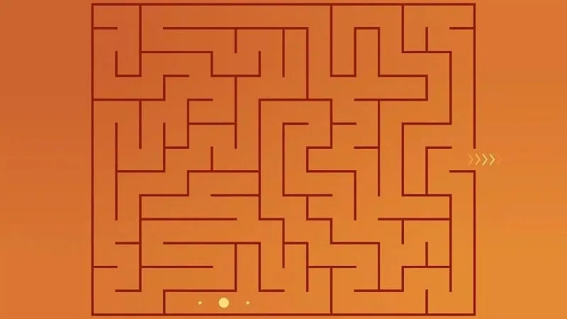 Level yang menantang di Maze Escape Classic.