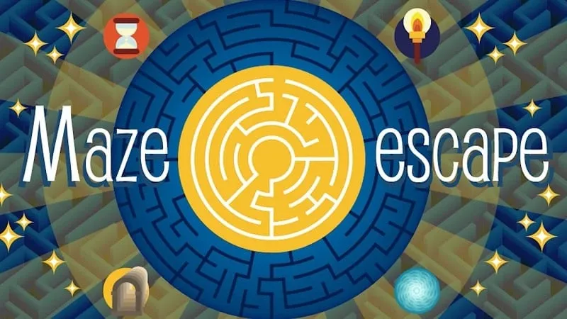 Menavigasi labirin klasik di Maze Escape Classic.