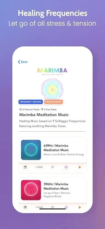 Meditative Mind mod highlighting personalized playlist feature